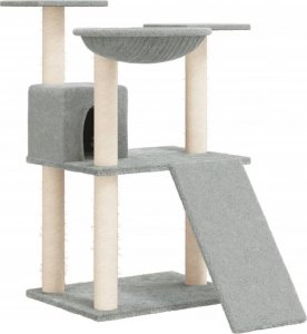 vidaXL vidaXL Drapak dla kota, z sizalowymi słupkami, jasnoszary, 83 cm 2