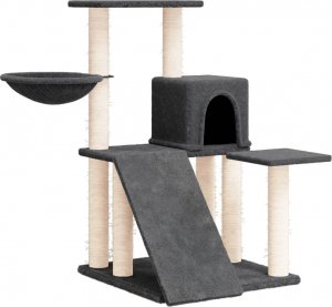 vidaXL vidaXL Drapak dla kota z sizalowymi słupkami, ciemnoszary, 82 cm 2
