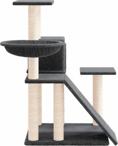 vidaXL vidaXL Drapak dla kota z sizalowymi słupkami, ciemnoszary, 82 cm 4