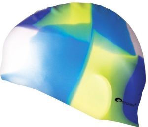 Spokey Czepek silikonowy Abstract Nieb-żółto-biały r. uniw 2