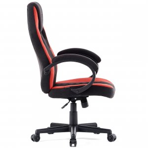 Fotel SENSE7 Prism materiałowy czarno-czerwony 3