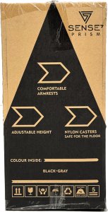 Fotel SENSE7 Prism materiałowy czarno-szary 11
