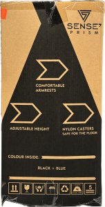 Fotel SENSE7 Prism materiałowy czarno-niebieski 11