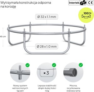 Trampolina ogrodowa Zipro Jump Pro z siatką wewnętrzną 6FT 183cm 3