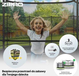 Trampolina ogrodowa Zipro Jump Pro z siatką wewnętrzną 6FT 183cm 5
