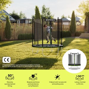 Trampolina ogrodowa Zipro Jump Pro z siatką zewnętrzną 6FT 183cm 2