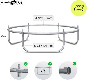 Trampolina ogrodowa Zipro Jump Pro z siatką zewnętrzną 6FT 183cm 3