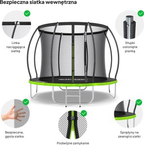 Trampolina ogrodowa Zipro Jump Pro Premium z siatką wewnętrzną 8FT 252cm 6