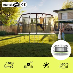 Trampolina ogrodowa Zipro Jump Pro Premium z siatką wewnętrzną 16FT 496cm 2