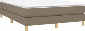 vidaXL Łóżko kontynentalne z materacem, taupe, tkanina, 140x200 cm 3