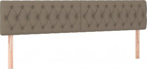 vidaXL vidaXL Łóżko kontynentalne z materacem, taupe, tkanina, 180x200 cm 6