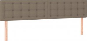 vidaXL vidaXL Łóżko kontynentalne z materacem, taupe, tkanina, 180x200 cm 6