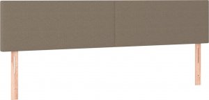 vidaXL vidaXL Łóżko kontynentalne z materacem, taupe, tkanina, 180x200 cm 6