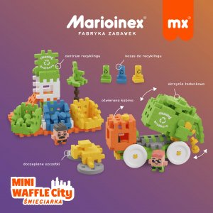 Marioinex Klocki waffle mini Śmieciarka 148 el (03131) 2