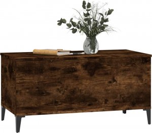 vidaXL Stolik kawowy, przydymiony dąb, 90x44,5x45 cm 4