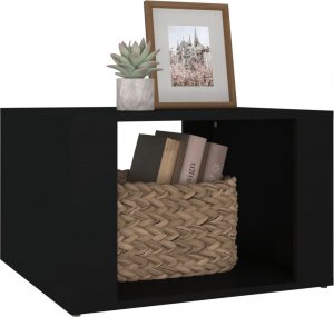 vidaXL Szafka nocna, czarna, 57x55x36 cm, materiał drewnopochodny 4