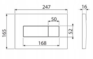 Przycisk spłukujący Cersanit Przycisk spłukujący OPTI A1 chrom błyszczący (K97-495) 3