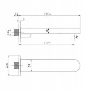 Cersanit SET B725 Zestaw wannowy podtynkowy CREA chrom (S952-035) 8