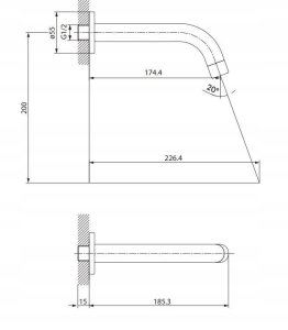 Bateria wannowa Cersanit SET B731 Zestaw wannowy podtynkowy ZEN czarny (S952-041) 11