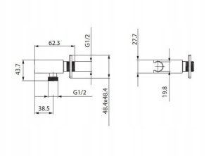 Bateria wannowa Cersanit SET B731 Zestaw wannowy podtynkowy ZEN czarny (S952-041) 13