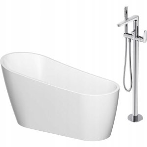 Wanna Cersanit SET B721: Wanna wolnostojąca owalna ZEN 167x72 z baterią wolnostojącą INVERTO chrom (S601-140) 1