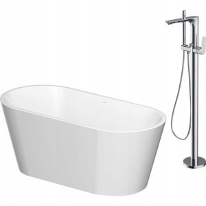 Wanna Cersanit SET B722: Wanna wolnostojąca owalna CREA 160x75 z baterią wolnostojącą CREA chrom (S601-141) 1