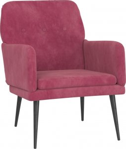 vidaXL vidaXL Fotel, winna czerwień, 62x79x79 cm, obity aksamitem 2