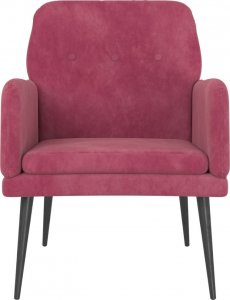 vidaXL vidaXL Fotel, winna czerwień, 62x79x79 cm, obity aksamitem 3