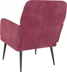 vidaXL vidaXL Fotel, winna czerwień, 62x79x79 cm, obity aksamitem 5