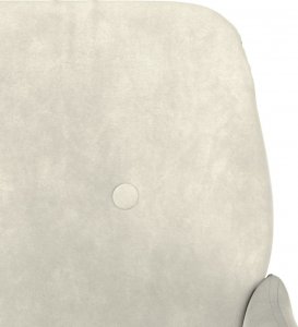vidaXL vidaXL Fotel, kremowy, 62x79x79 cm, obity aksamitem 6