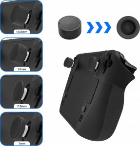 JYS Futerał Pokrowiec Etui + Osłony Gumki Na Przyciski Do Steam Deck / Czarny / Jys-sd011 5