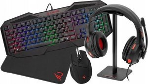 Subsonic Zestaw Gamingowy 5w1 Klawiatura Mysz Słuchawki Podkładka Stojak Raiden Pro 1