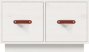 vidaXL Stolik kawowy, biały, 60x53x35 cm, lite drewno sosnowe 6