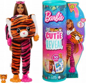 Lalka Barbie Mattel Cutie Reveal Tygrys Lalka Seria Dżungla HPK99 1