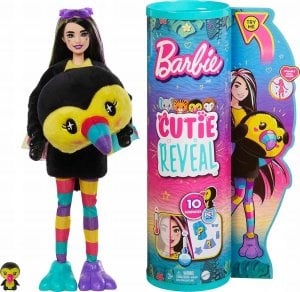 Lalka Barbie Mattel Cutie Reveal Tukan Lalka Seria Dżungla HKR00 1