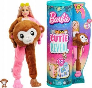 Lalka Barbie Mattel Cutie Reveal Małpka Lalka Seria Dżungla HKR01 1
