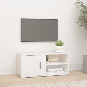 vidaXL Szafka pod TV, biała, 80x31,5x36 cm, materiał drewnopochodny 1