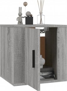 vidaXL Wiszące szafki TV, 2 szt., szary dąb sonoma, 40x34,5x40 cm 3