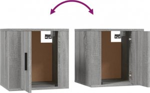 vidaXL Wiszące szafki TV, 2 szt., szary dąb sonoma, 40x34,5x40 cm 9