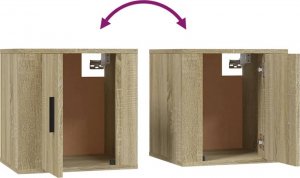 vidaXL Wiszące szafki telewizyjne, 2 szt., dąb sonoma, 40x34,5x40 cm 9