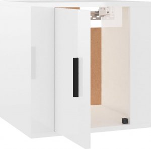 vidaXL Wiszące szafki telewizyjne, 2 szt, białe, połysk, 40x34,5x40 cm 8