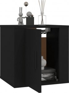 vidaXL Wiszące szafki telewizyjne, 2 szt., czarne, 40x34,5x40 cm 3