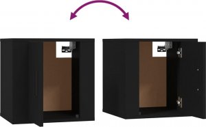 vidaXL Wiszące szafki telewizyjne, 2 szt., czarne, 40x34,5x40 cm 9