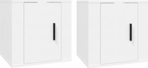 vidaXL Wiszące szafki telewizyjne, 2 szt., białe, 40x34,5x40 cm 2