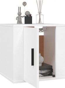 vidaXL Wiszące szafki telewizyjne, 2 szt., białe, 40x34,5x40 cm 3