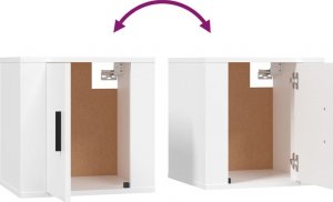 vidaXL Wiszące szafki telewizyjne, 2 szt., białe, 40x34,5x40 cm 9