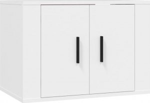 vidaXL Wisząca szafka telewizyjna, biała, 57x34,5x40 cm 2