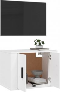 vidaXL Wisząca szafka telewizyjna, biała, 57x34,5x40 cm 5