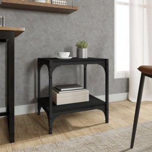 vidaXL Szafka pod TV, czarna 40x33x41 cm materiał drewnopochodny/ stal 3