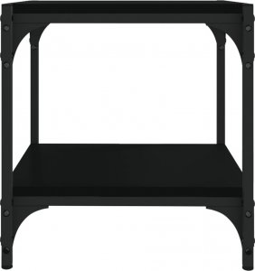 vidaXL Szafka pod TV, czarna 40x33x41 cm materiał drewnopochodny/ stal 5